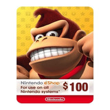 Nintendo Eshop 100 Usd - Entrega Inmediata 