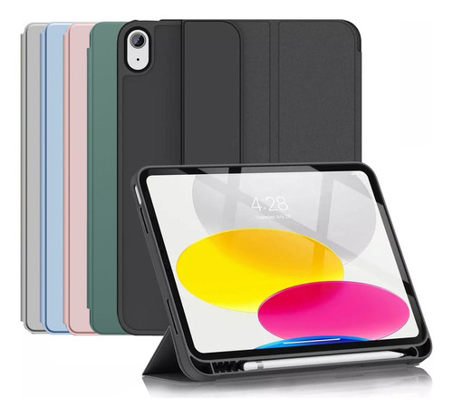 Funda Smartcover Full Para iPad 10 Gen 10.9 Ranura Pencil 11 Color Azul Marino