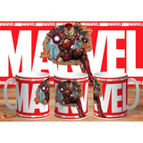 Taza De Ceramica Marvel Iron Man The Wall 3d Art