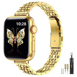 Malla De Metal Para Apple Watch S-9/8/7/6 49/45/44mm Gold