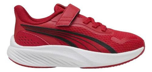 Puma Pounce Lite Ac Ps Deportivo Para Niño Color Rojo, Negro | Meses sin interés