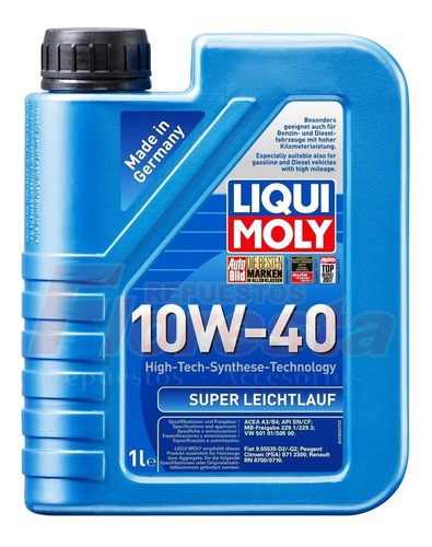 Aceite Sintetico Super Leichtlauf Sae 10w-40 Liqui Moly 1l