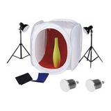 Mini Photo Studio Box + 4 Fundos + Iluminação Completo 110v/220v (bivolt)
