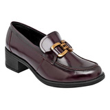 Zapato Vestir Dama Flexi 119502 Vino Piel 22-26 *911-428 T2