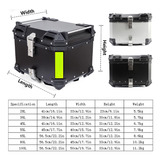 Caja  Top Case Aluminio 65l  Chapa De Acero Inoxidable 