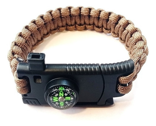 Pulsera Navaja Silbato Brujula Militar Supervivencia Camping