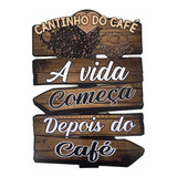 Plaquinha Cantinho Café Decorativo Parede Cozinha Decoração