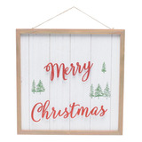 Placa Decorativo Merry Christmas Vrm/bc/beg 1un 35cm 1020646