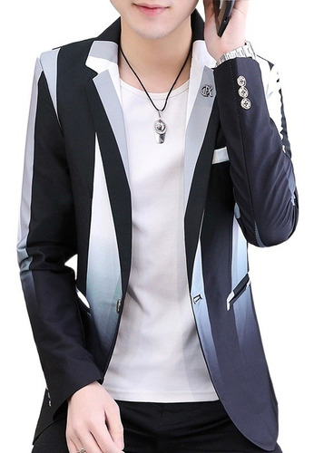 Blazer Trajes Saco Casuales Para Hombre Estilo Coreana Moda