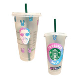 Vaso Original De Starbucks Bad Bunny. 24oz, Hecho Plástico.