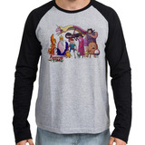 Camiseta Blusa Manga Longa Adventure Time Todos Hora Aventur