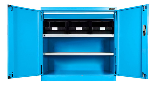 Armario Metálico Para Oficina Storage Compat 102x55x100 Cm Color Azul