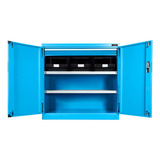 Armario Metálico Para Oficina Storage Compat 102x55x100 Cm Color Azul