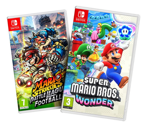 Combo Super Mario Bros Wonder + Mario Strikers League Switch