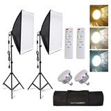 Kit De Iluminación Fotográfica Fotocreat Softbox, 19,7 X 27,