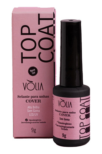 Top Coat  Cover Selante Alto Brilho Vólia 9gr Full