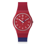 Reloj Swatch Colore Blocco So28r112 Color De La Correa Rojo Color Del Bisel Rojo Color Del Fondo Rojo