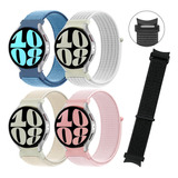 4 Correas Para Samsung Galaxy Watch 6 5 4 / 20mm Nylon Loop