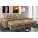 Sofa Retrátil Reclinável Pocket Cama Inbox Soft 2,72m Castor