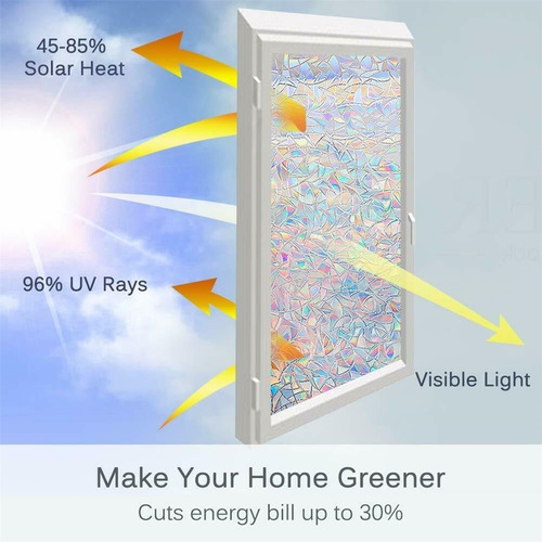 Película Adhesiva Estática Para Ventanas, Lámina De Vidrio D