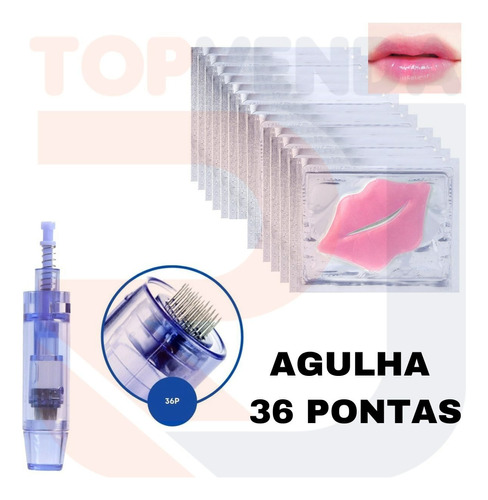 Hidra Gloss Kit 10 Cartuchos Dermapen E 20 Mascara Labial 