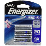 Baterias De Litio L92 Aaa Energizer Ultimate Pack 4u 