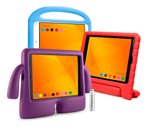 Funda Manitas Compatible Con Samsung Tab + Mica Completa