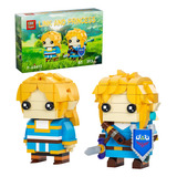 Zelda Botw Link And Princess Brickheadz Juguete De Bloques