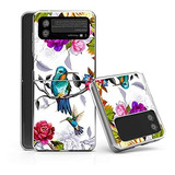Funda Resistente Para Samsung Z Flip 3 Hummingbird In Flower