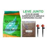 2kg De Sementes De Grama Batatais+ 2 Aspersor+10 Kg De Adubo
