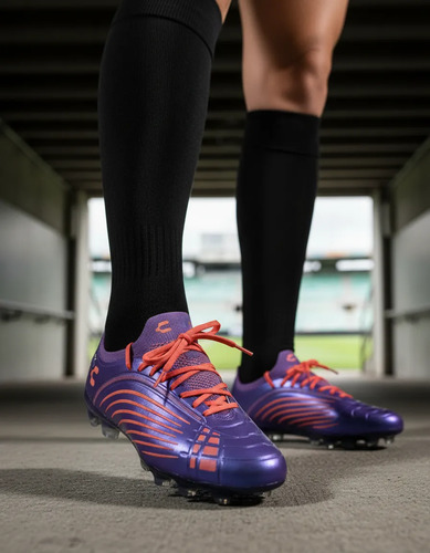 Tacos De Futbol Charly Stingr Pfx -morado- Mujer- 1043036001