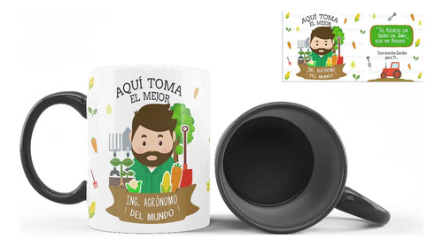 Taza Interior De Color, Aqui Toma El Mejor Ing Agronomo,11oz