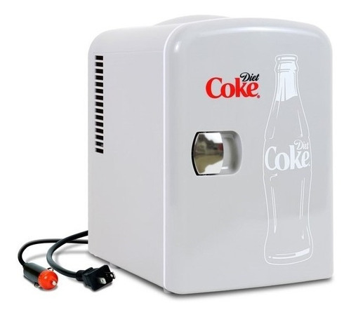 Mini Frigobar Refrigerador Portátil Diet Coke 6 Latas Gris