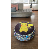 Pikachu Pokemon - Puff Tematico Niños