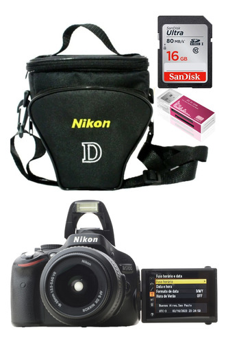  Nikon D5100 + 18-55mm + 16gb + Bolsa Só 10500 Cliques