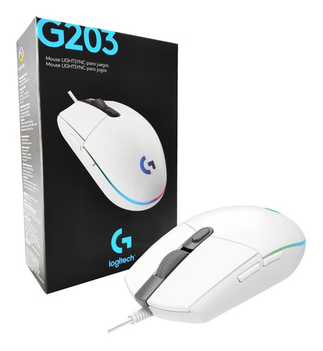 Mouse Gamer Logitech G203 Rgb Lightsync 8000 Dpi 6 Botones