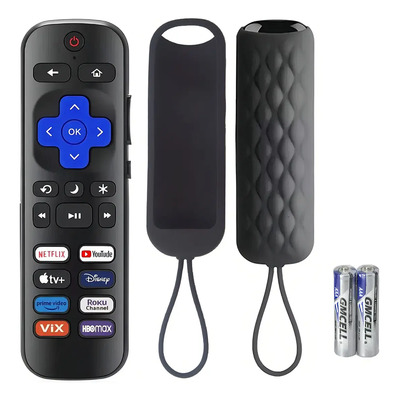 Control Remoto Para Roku Tcl Hisense Rca Sanyo Atvio Sharp Polaroid Smart Tv Con 8 Teclas De Acceso Rápido, Con Funda | Meses sin interés