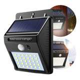 Arandela Solar 30 Led Luminária 30leds Fotocélula Automático