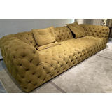 Sofa Sillon Chesterfield Chester Luna 3 Cuerpos Chenille