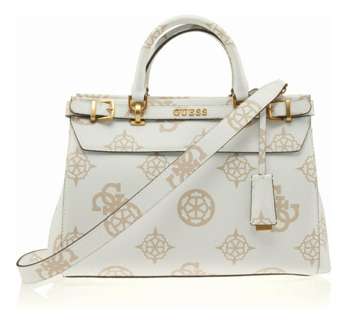 Bolsa Sestri Logo Luxury Satchel En Color Blanco Logo