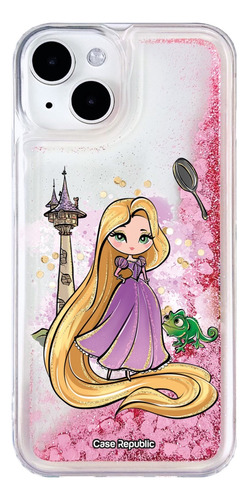 Funda Celular Para iPhone Rapunzel Enredados Disney Glitter 