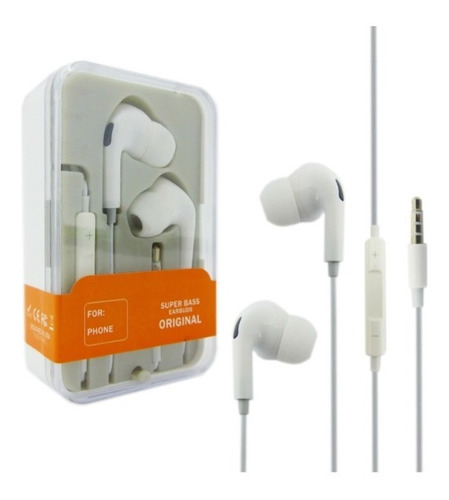Audifonos Con Microfono Plug 3.5 In Ear Super Bass Earbuds