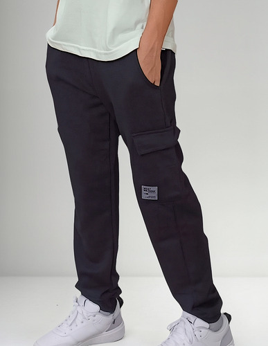 Calça Moleton Infantil Juvenil Algodão Cargo 470268-a