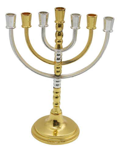 Candelabro De Metal De Estilo Elegante Menorah Para