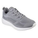 Tenis Skechers Squad 232290 Gris Caballero Memoryfoam Correr