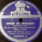 Pasta Bing Crosby Orq Y Ken Darby Singers Odeon C461