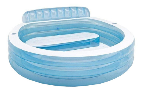 Pileta Inflable Circular Intex Swim Center 57190 640l Blanca Y Azul