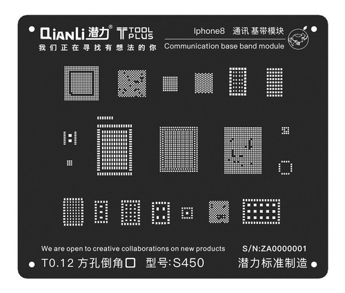 Stencil Qianli 2d Communication Baseband Para iPhone 8/x