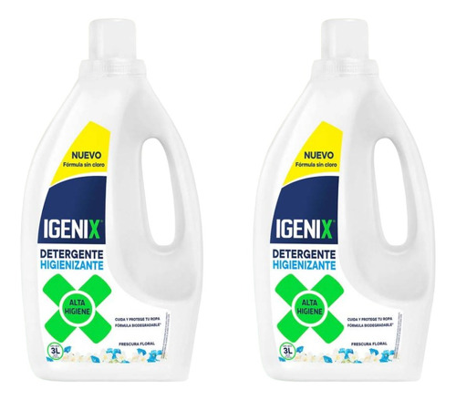 Igenix Detergente De Ropa 3l X 2 Uds