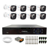 Kit 8 Câmeras Segurança Tf 1220 B Full Hd, Dvr 3308 8 Canais